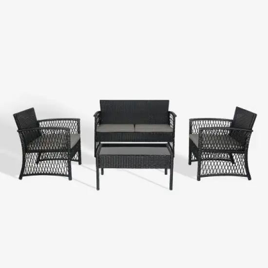 WestinTrends  4-Piece Outdoor Patio Conversation Set image {15}