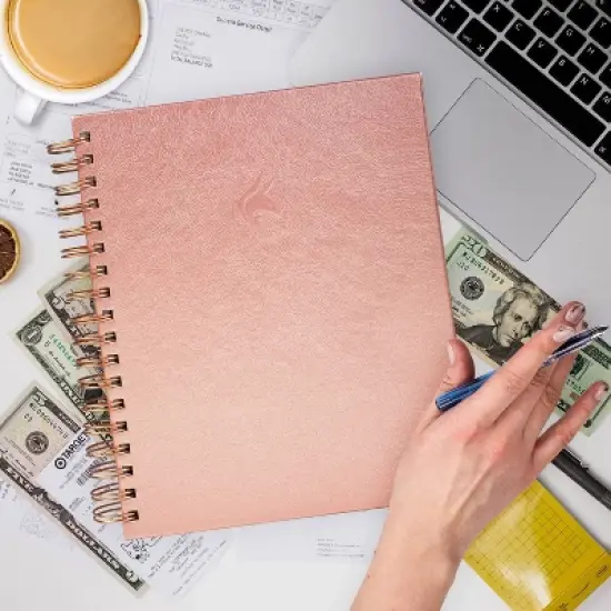 Undated Planner Bill Organizer 8"x9.25" Rose Gold - Clever Fox image {6}