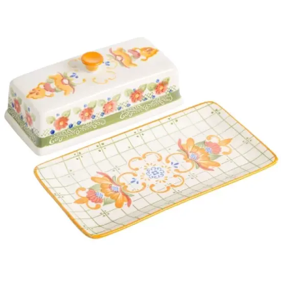 Laurie Gates Tierra 4 Piece Hand Painted Ceramic Tableware Accessory Set image {8}