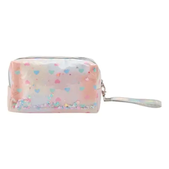 Unique Bargains Women's Sequin Heart Gradient Makeup Bag 1 Pc image {5}