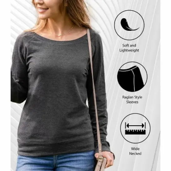 Women's - Polly Pocket - Polly Pocket Doll Grid Lightweight French Terry Wide Neck Long Sleeve Graphic Shirt image {3}