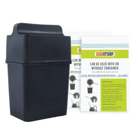 Range Kleen Fat Trapper with 2 Bags: Kitchen Dispenser & Storage Bag Organizer, Freestanding, Black image {5}