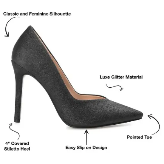 Journee Collection Womens Ninna Slip On High Stiletto Pointed Toe Pumps image {7}