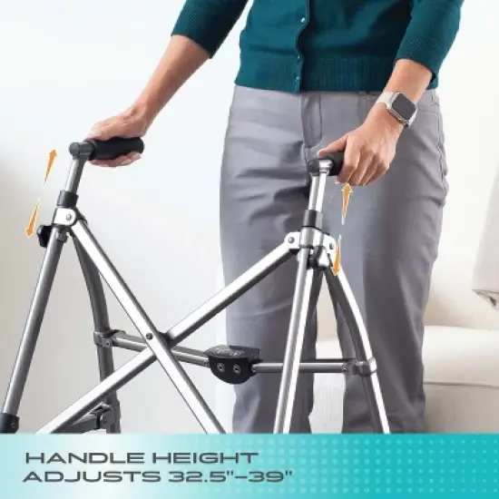 Stander Space Saver Walker, 2-Wheel Lightweight Folding Walker image {4}