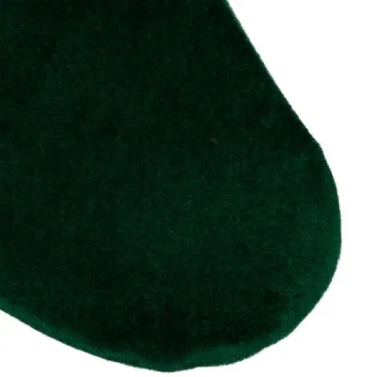 Northlight Traditional Velvet Hanging Christmas Stocking - 19" - Green image {4}