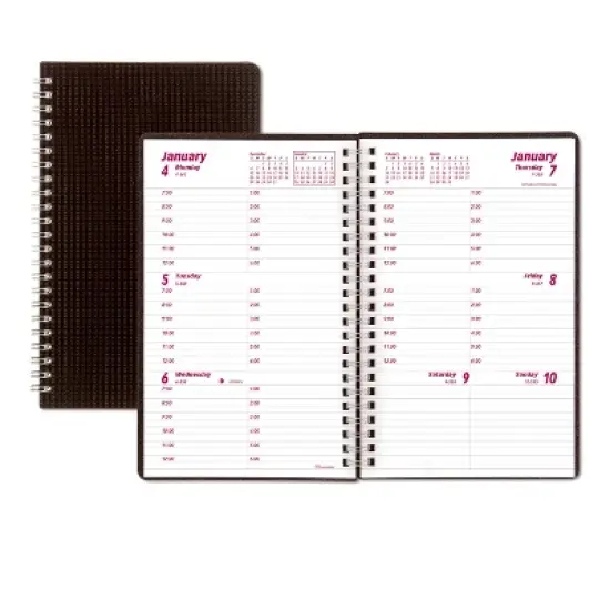 DuraFlex Weekly Planner, 8 x 5, Black Cover, 12-Month (Jan to Dec): 2026 image {4}