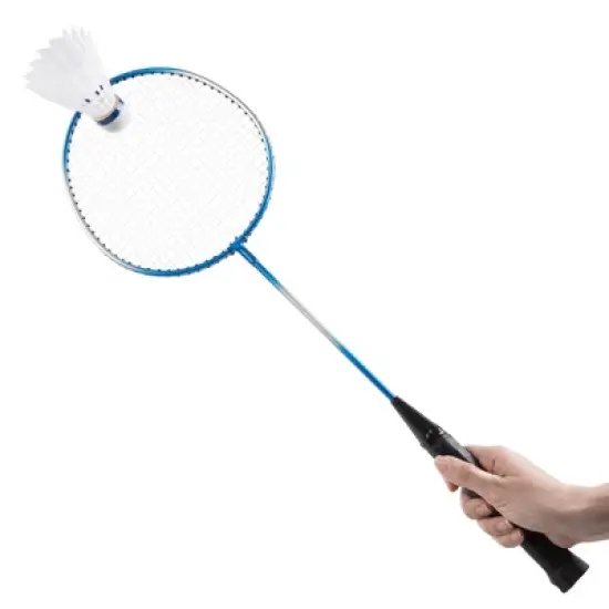 Toy Time All-in-One Portable Outdoor Badminton Game Set - Includes 4 Racquets, 3 Shuttlecocks, Regulation-Size Net, Ground Anchors, and Carrying Case image {1}