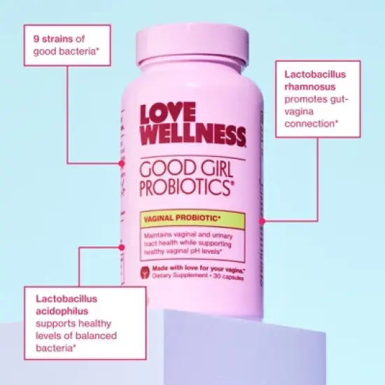 Love Wellness Good Girl Probiotics for Vaginal & Urinary Tract Health - 30ct image {3}