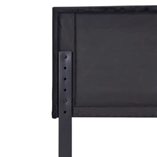 VECELO Tufted Upholstered Queen/King Size Headboard, 6 Adjustable Height, Easy Assembly, Beige/Black image {11}