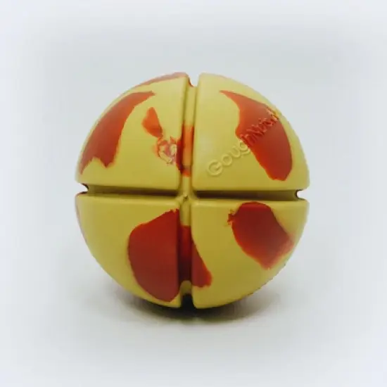 Goughnuts Interactive Rubber Chew Toy Ball, Yellow image {2}