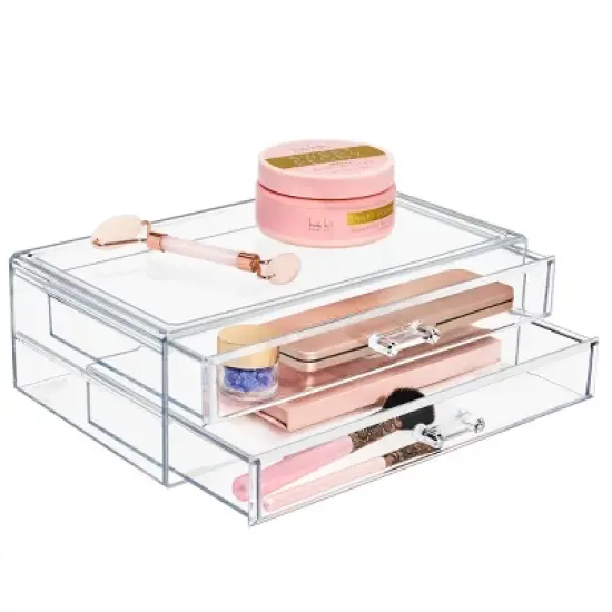 Sorbus Stackable Acrylic Drawers - Perfect for Organizing Makeup Palettes, Hair Accessories, Cosmetics & more image {6}