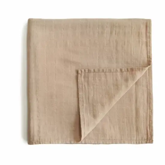 Mushie Muslin Swaddle Blanket Organic Cotton image {8}