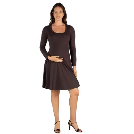 Long Sleeve Mini Masternity Dress image {5}