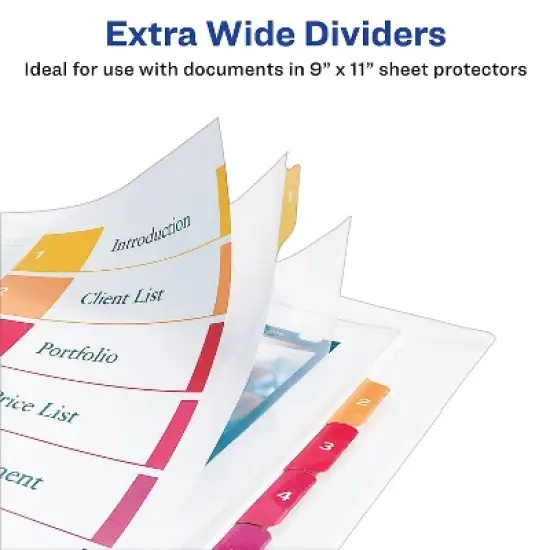 Avery Dividers Ready Index A-Z 9-3/4" x 11" 26/Set White 11166 image {2}