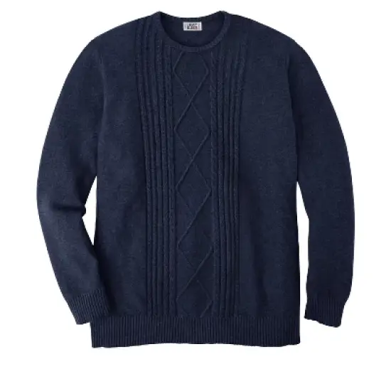 Liberty Blues Men's Big & Tall &trade; Crewneck Cable Knit Sweater image {3}