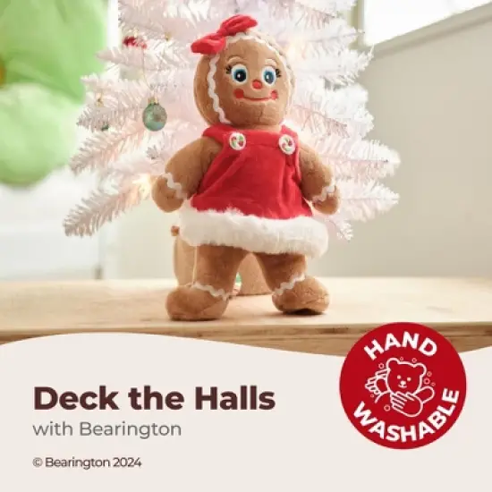 Bearington Holly Ginger Gingerbread Plush, 10 Inch Christmas Doll, Christmas Stuffed Gingerbread Gift for Toddlers, Kids & Teens image {1}