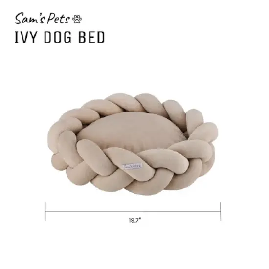 Sam's Pets Ivy 20'' Dog Bed in Beige image {4}