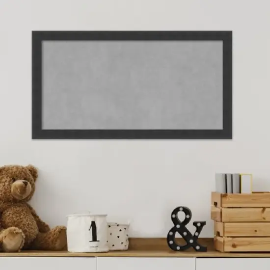Amanti Art Mezzanotte Black Wood Framed Magnetic Board image {4}
