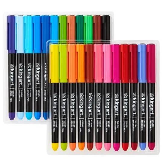 KINGART PRO Coloring Brush Pens 24 Colors image {3}