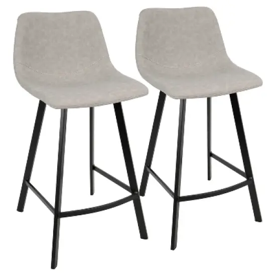 Set of 2 26" Outlaw Industrial Counter Height Barstool - Lumisource image {9}