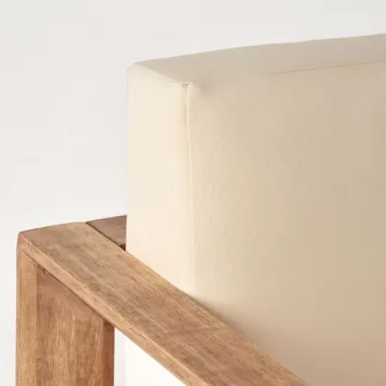 Christopher Knight Home Genser Outdoor Acacia Wood Club Chair with Water-Resistant Cushions image {7}