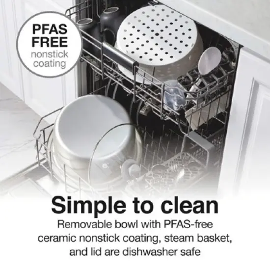 Proctor Silex 10 Cup Rice Cooker & Steamer White 37533G image {5}