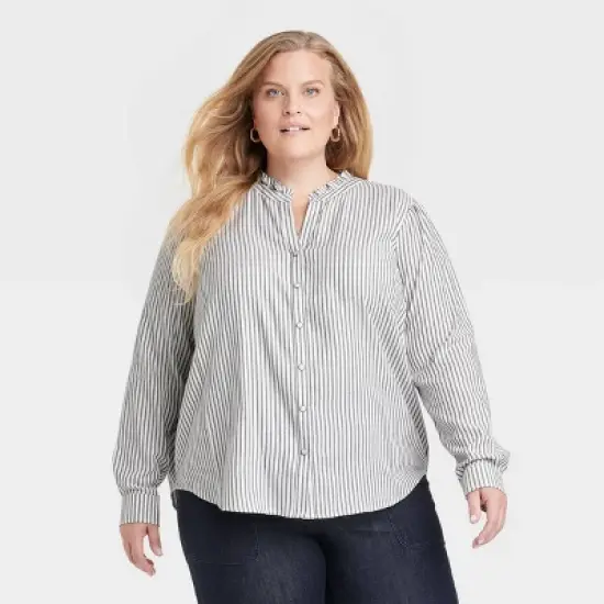 Women's Balloon Sleeve High Neck Shirt - Knox Rose&trade; image {4}