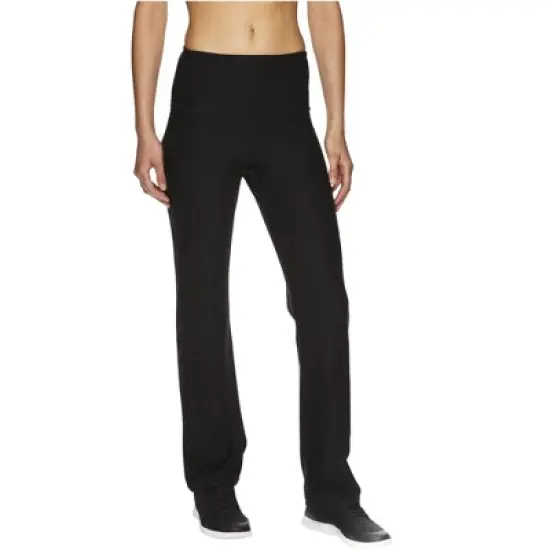 Reebok Womens Highrise Running Compression Athletic Pants, Black, Medium image {4}