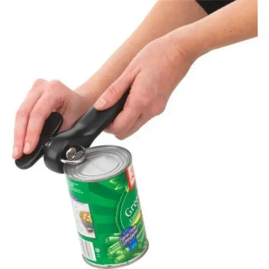 Can Opener, Safe Cut Manual Can Opener, no Sharp Can Edges, Black image {5}