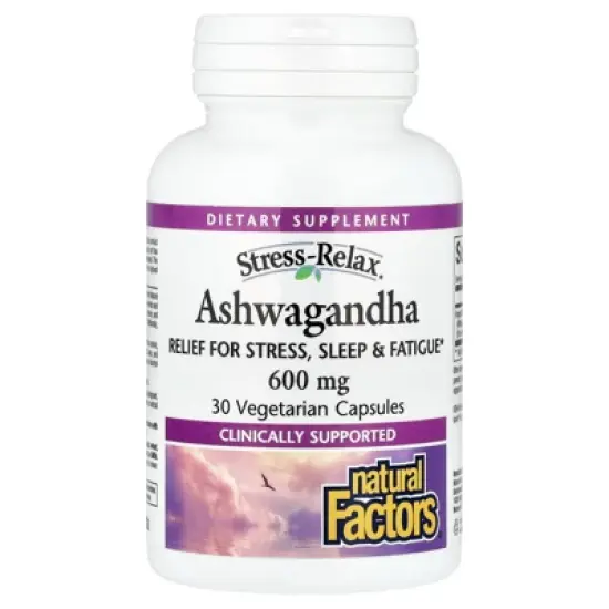 Natural Factors Stress-Relax&reg;, Ashwagandha, 600 mg, 30 Vegetarian Capsules image {4}