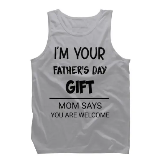 Men's Design By Humans I'm Your Father's Day Gift Black Text By sukhendu12 Tank Top image {4}