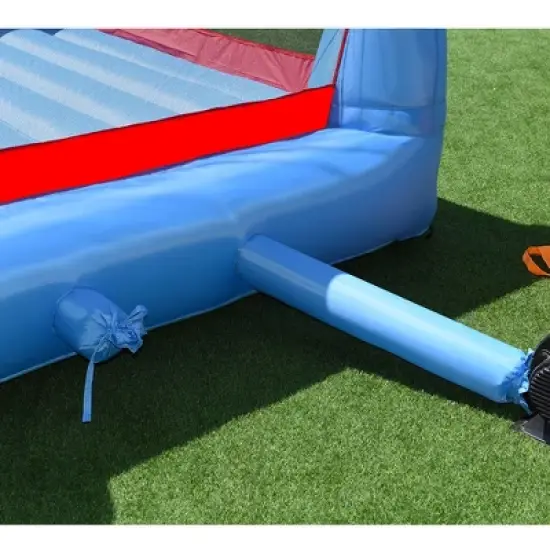 Costway Inflatable Bounce House Castle Jumper Moonwalk Playhouse Slide with  550W Blower image {5}