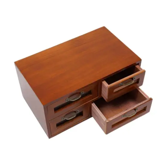 YIYIBYUS Wooden Storage Box With 16 Drawers, Desktop Storage Drawer Organizer image {8}