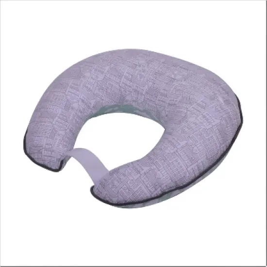 Bacati - 3 pc Clouds in the City Mint Gray Hugster Feeding & Infant Support Nursing Pillow  image {8}