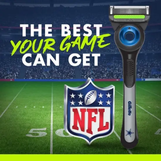 Gillette Labs Men's Special NFL Cowboys Edition Shaving Razor with 4 Refills and Magnetic Stand image {8}