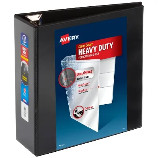 Avery Heavy-Duty Binder, 4" One Touch EZD Rings, Black (79604) image {8}