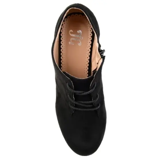 Journee Collection Womens Leona Inside Zip Block Heel Booties image {3}