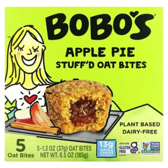 Bobo's Oat Bars, Stuff'd Oat Bites, Apple Pie, 5 Bites, 1.3 oz image {2}