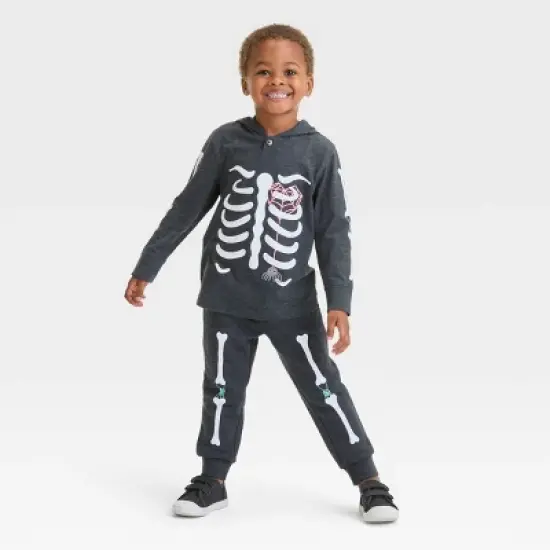 Toddler Boys' Halloween T-Shirt and Pull-On Fleece Jogger Pants Set - Cat & Jack&trade; Black image {2}
