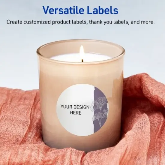 Avery Round Labels, Floral Design, 3" Diameter, 60ct image {5}