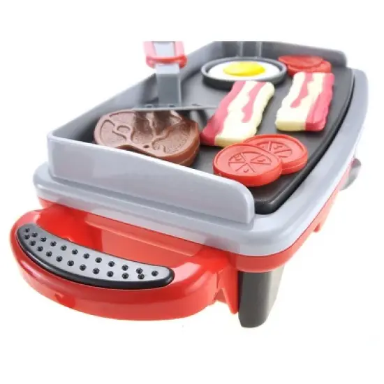 Insten 14 Piece Play Food Eggs and Bacon, Pretend Kitchen Breakfast Griddle, Electric Grill Playset image {5}