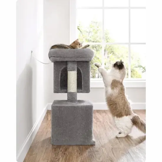 Feandrea Cat Tree, Cat Tower, Cat Condo, Large Cat Perch, 2 Cat Caves, Scratching Post image {5}