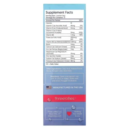 Preggie Hydration, Mixed Berry , 10 Packets, 0.14 oz (4 g) Each image {1}