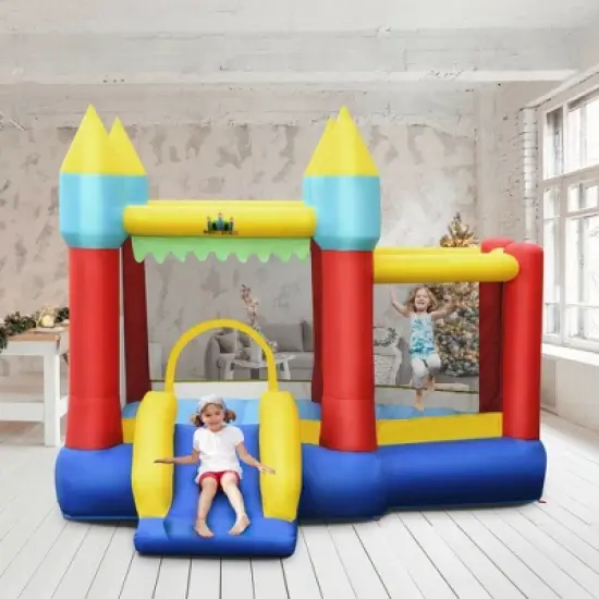 Costway Inflatable Bounce House Slide Jumping Castle w/ Tunnels Ball Pit & 480W Blower image {2}
