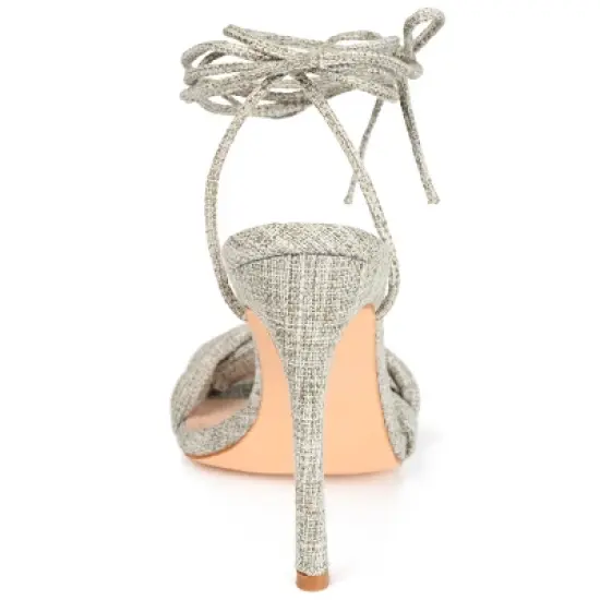 Journee Collection Womens Edelie Tru Comfort Foam Open Toe High Stiletto Pumps Taupe 9.5 image {2}