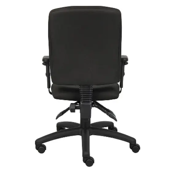 Multi-Function Fabric Task Chair with Adjustable Arms Black - Boss Office Products image {5}