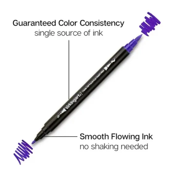 KINART Twin-Tip Pro Acrylic Paint Pens 24 Colors image {3}