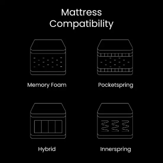 Flash Furniture Selene Adjustable Upholstered Bed Base with Wireless Remote, Three Leg Heights, & Independent Head/Foot Incline image {9}