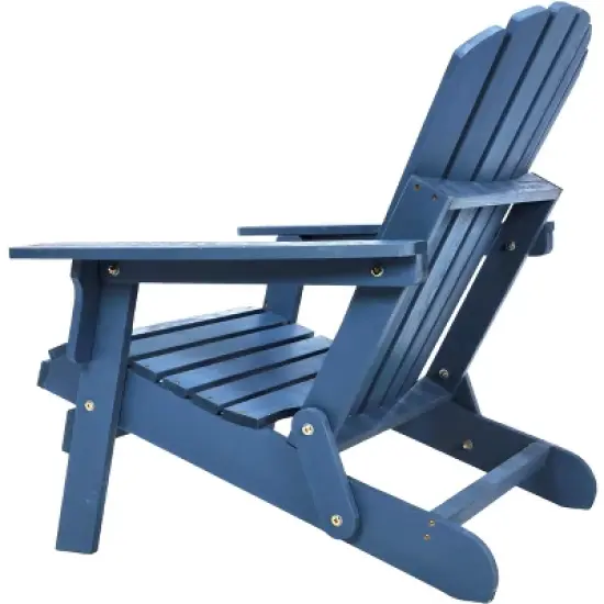 Whisen Oversized Wooden Adirondack Chair with Pre-Assembled Back image {12}