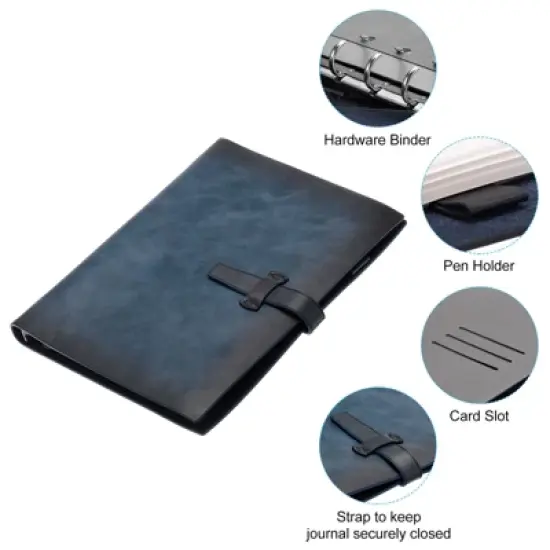 Unique Bargains PU Leather Refillable Magnetic Buckle Notebook 1 Pc image {3}